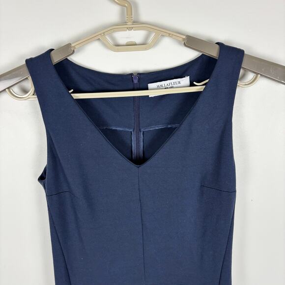 MM. Lafleur The Rachel Dress -Midnight Blue (Navy) Ponte Knit Career Corporate - Picture 6 of 11